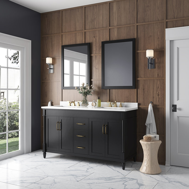 Martha Stewart Skylands 60'' Free Standing Double Bathroom Vanity with